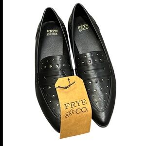 FRYE AND CO. Black Studded Loafers